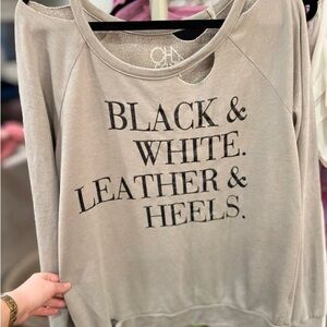 Chaser Gray Sweatshirt with Black Text